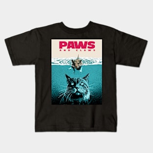 Surf's Paws: Cat vs Rats Kids T-Shirt